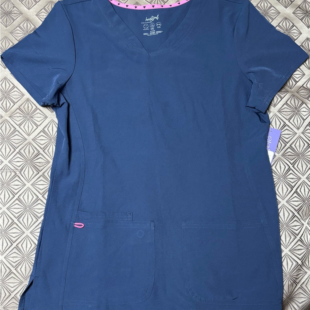 HeartSoul Navy Scrub Top